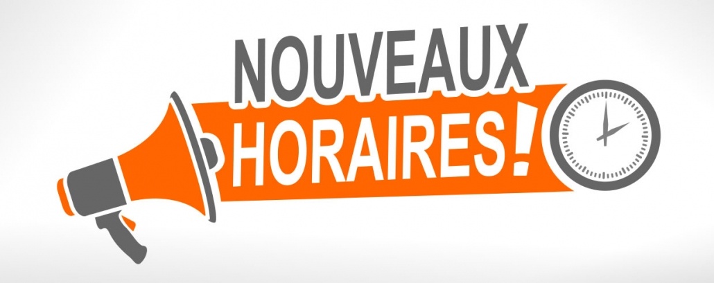 Nouveaux horaires d’ouverture du bureau